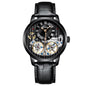Double Tourbillon Men Watches Leather Wrist Mechanical Watches Automatic Flying Tourbillon Watches Waterproof Relogio