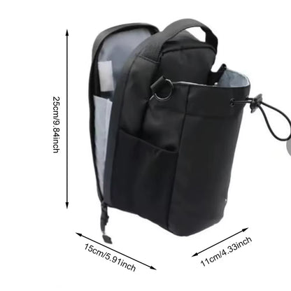 Magnetic Gym Bag Huge Capacity Magnetic Carrier Pouch with Phone Pocket Portable Water Bottle Pouch Cross Body Accessories Bag