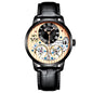 Double Tourbillon Men Watches Leather Wrist Mechanical Watches Automatic Flying Tourbillon Watches Waterproof Relogio